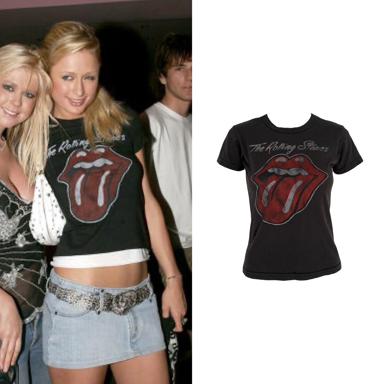 Distressed The Rolling Stones T-Shirt - As Seen On Paris Hilton & Nicky Hilton