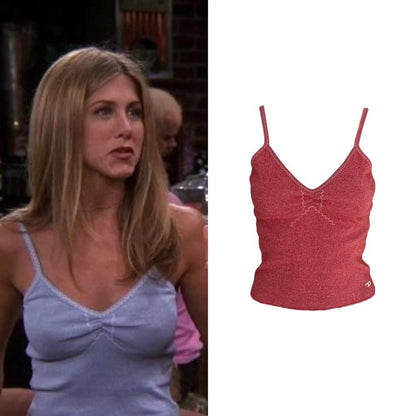 1990s Heather Knit Tank Top - As Seen On Rachel Green (Friends)