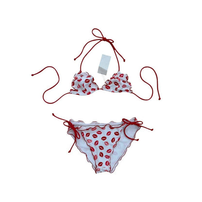 Kisses Print Ruffle-Edge Bikini - As Seen On Gisele Bündchen