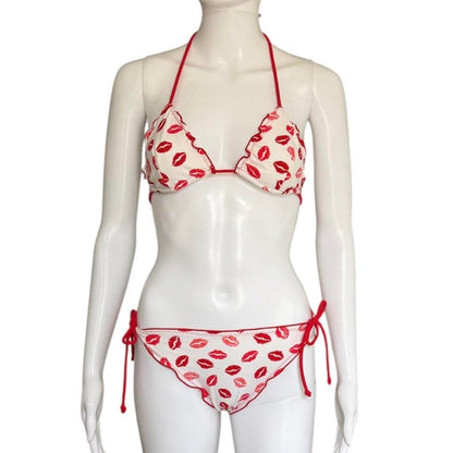 Kisses Print Ruffle-Edge Bikini - As Seen On Gisele Bündchen