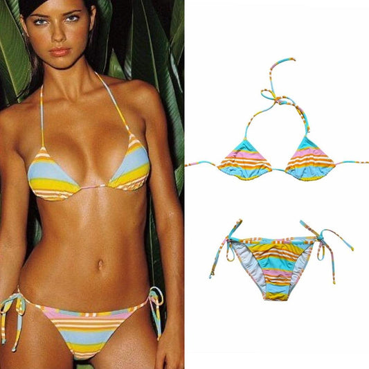 Brazilian Striped Bikini - As Seen On Adriana Lima