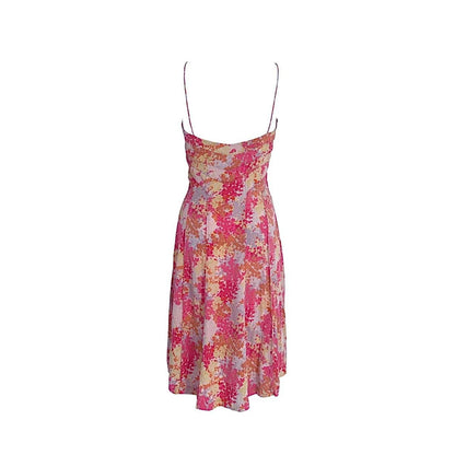 Abstract Floral Silk Dress - As Seen On Edie Britt (Desperate Housewives)