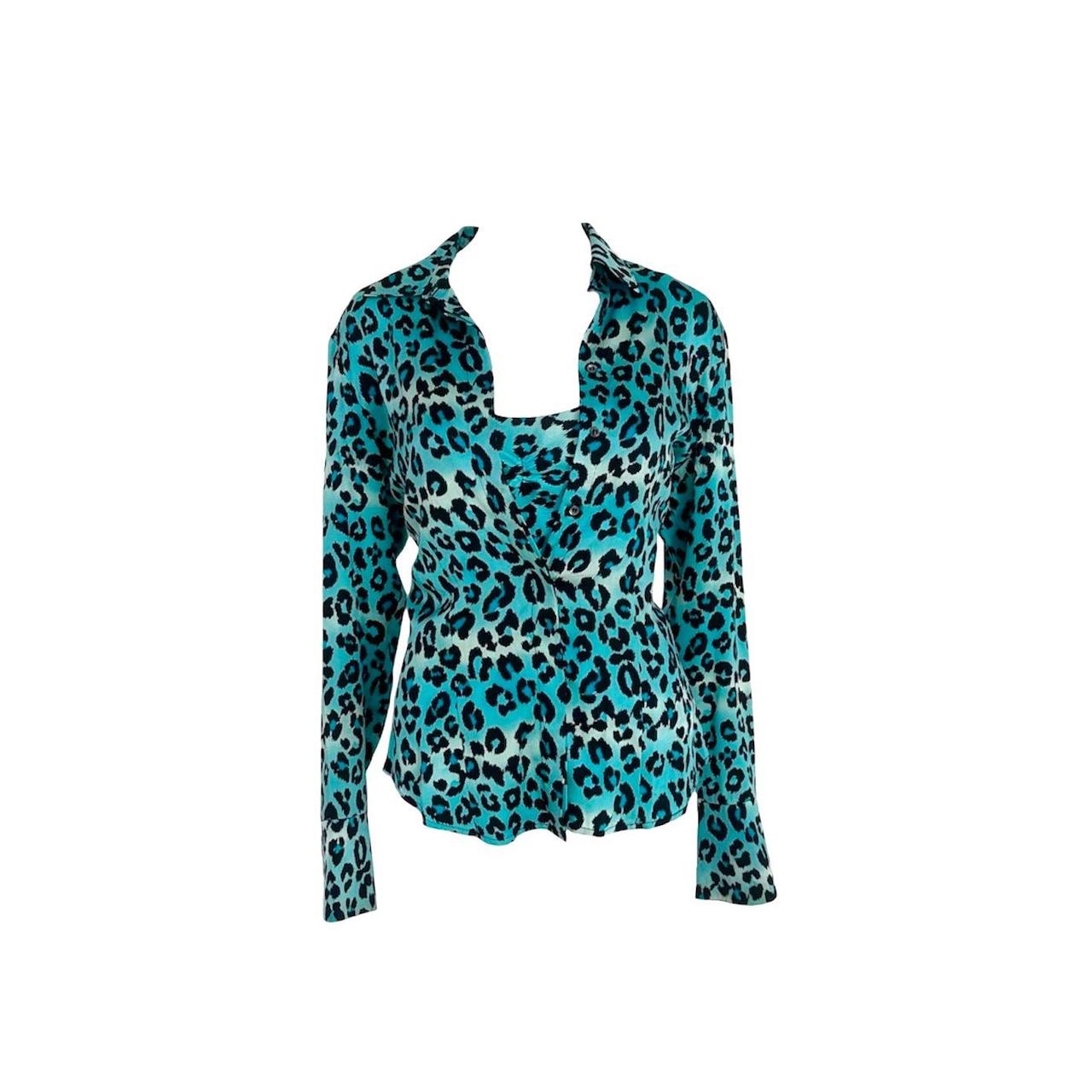 1990s Silk Leopard Print Blouse Set - As Seen On Samantha Jones (Sex and the City)