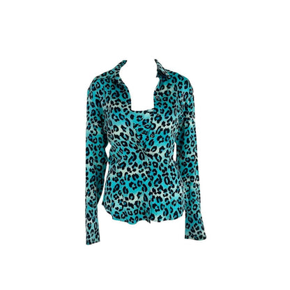 1990s Silk Leopard Print Blouse Set - As Seen On Samantha Jones (Sex and the City)