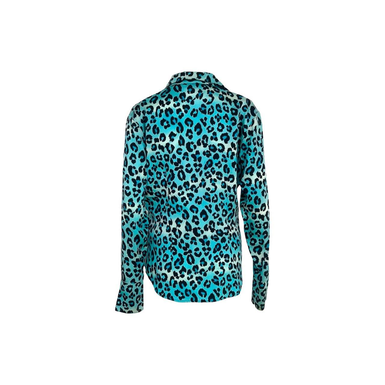 1990s Silk Leopard Print Blouse Set - As Seen On Samantha Jones (Sex and the City)