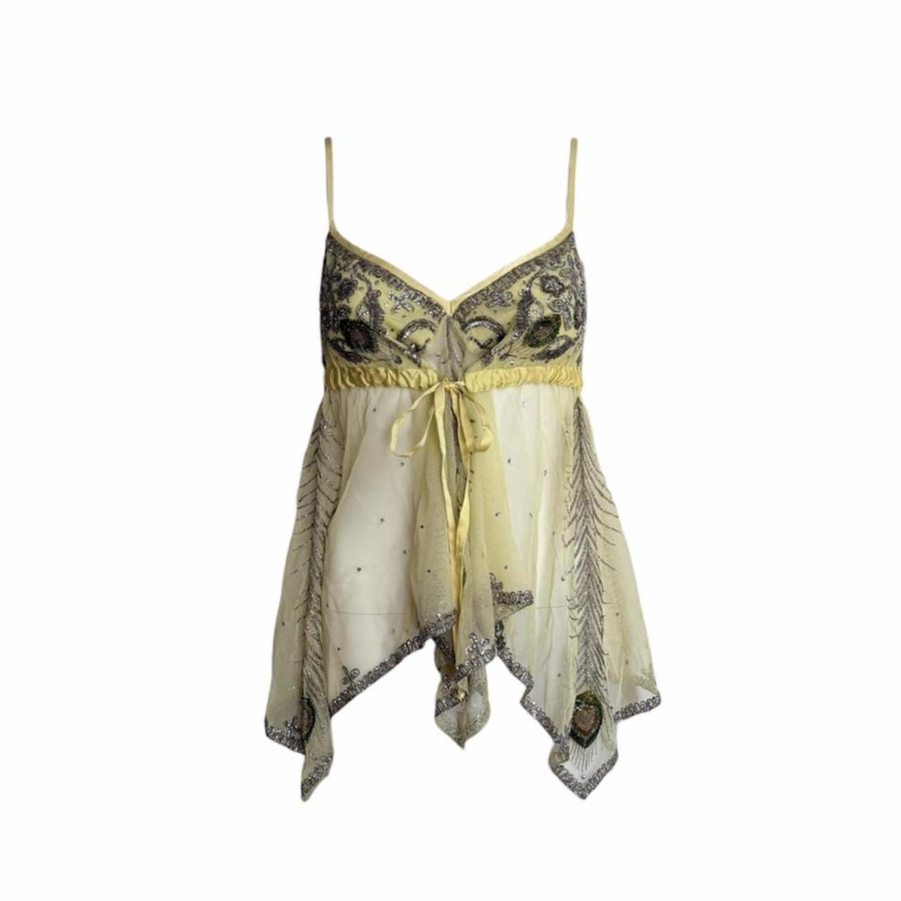 Matthew Williamson Peacock Motif Embellished Camisole - As Seen On Lindsay Lohan