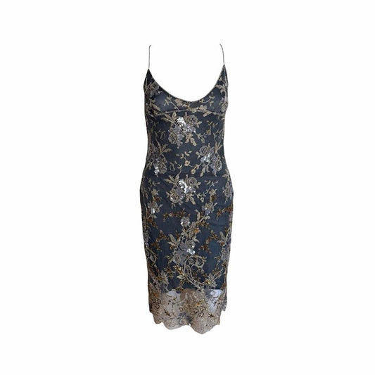 Collette Dinnigan 1990s Floral Embellished Lace Slip Dress - As Seen On Jennifer Lopez