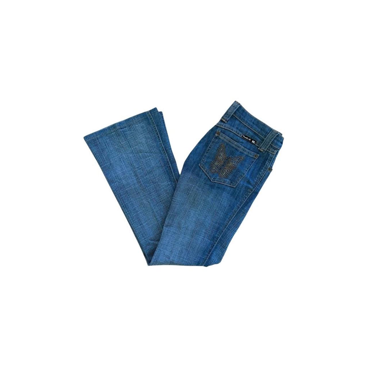 Butterfly Embroidered Low-Rise Bootcut Jeans - As Seen On Gabrielle Solis (Desperate Housewives)