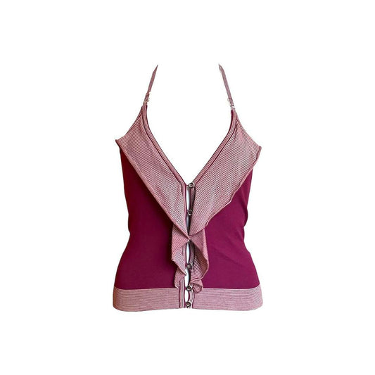 D&G Ruffle Halter Crop Top - As Seen On Megan Fox (Transformers)