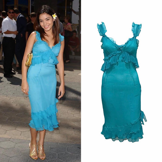 D&G Silk Ruffle Dress - As Seen On Vanessa Hudgens