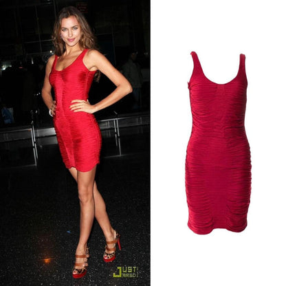 Designer Rouched Bodycon Dress - As Seen On Irina Shayk
