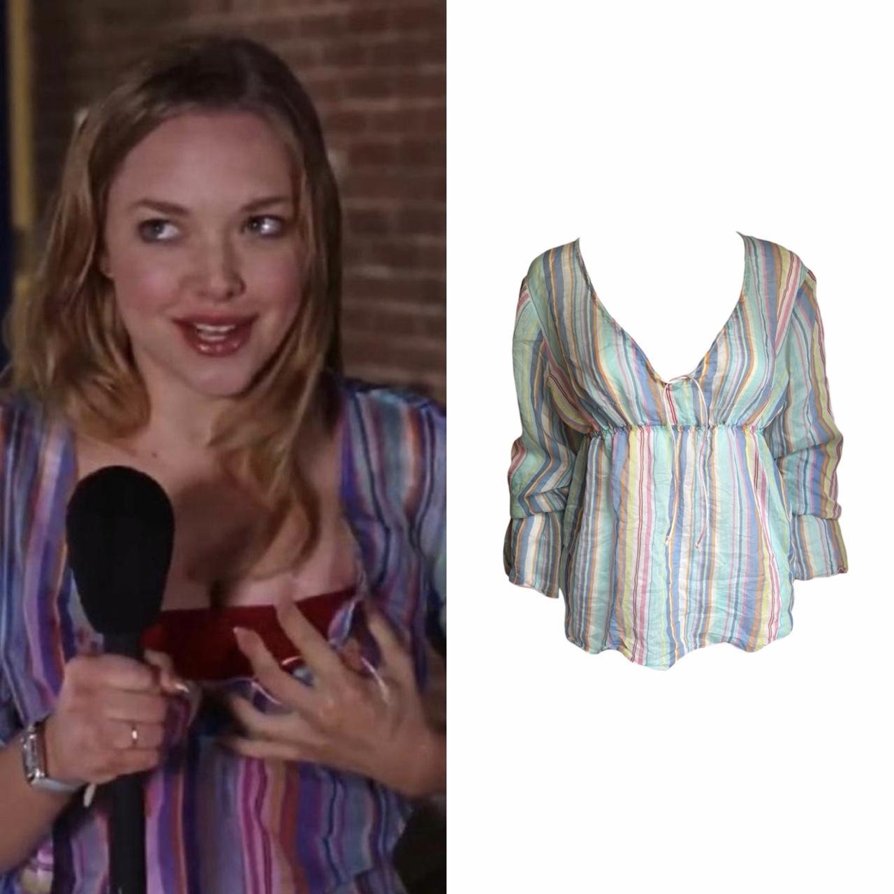 Miss Sixty Striped Peasant Blouse - As Seen On Karen Smith (Mean Girls)