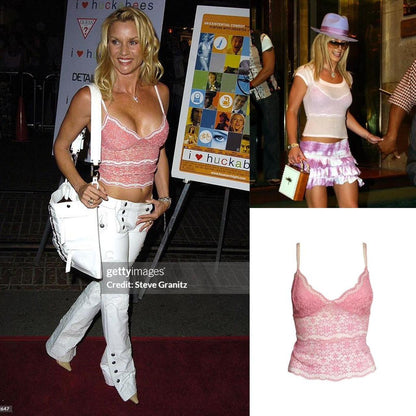 Daisy Lace Cut-Out Camisole - As Seen On Britney Spears & Nicollette Sheridan (Desperate Housewives)
