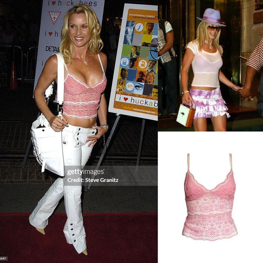 Daisy Lace Cut-Out Camisole - As Seen On Britney Spears & Nicollette Sheridan (Desperate Housewives)