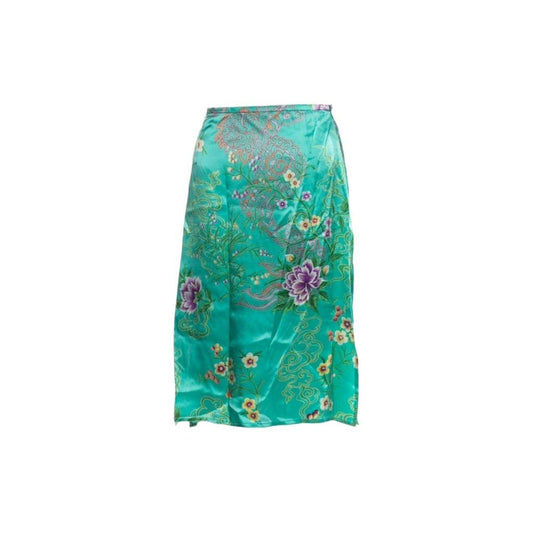 Escada Spring/Summer 2001 Silk Tropical Floral Skirt - As Seen On The Runway
