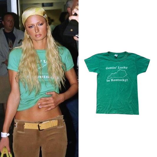 “Gettin’ Lucky in Kentucky” T-Shirt - As Seen On Avril Lavigne & Paris Hilton (The Simple Life)