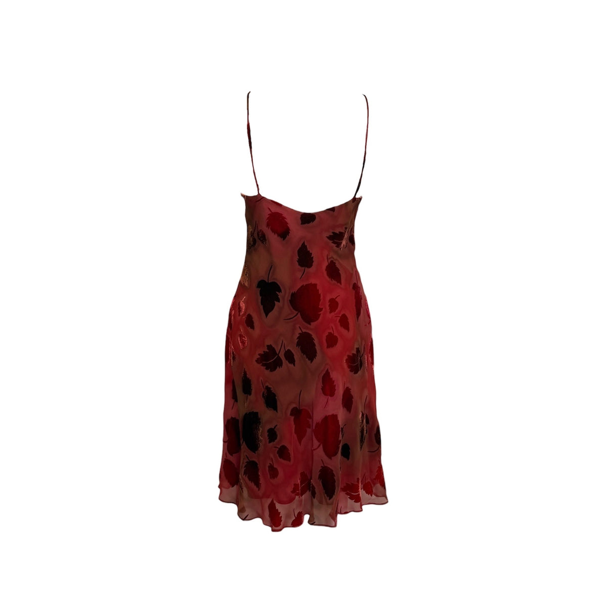 1997 Silk Velvet Fall Leaves Slip Dress - As Seen On Bianca Lawson (The Parent ’Hood)