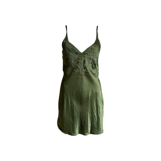 1990s Silk Embroidered Slip Dress - As Seen On Nancy Botwin (Weeds)