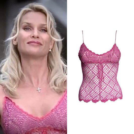 Crochet Fishnet Beaded Camisole - As Seen On Edie Britt (Desperate Housewives)