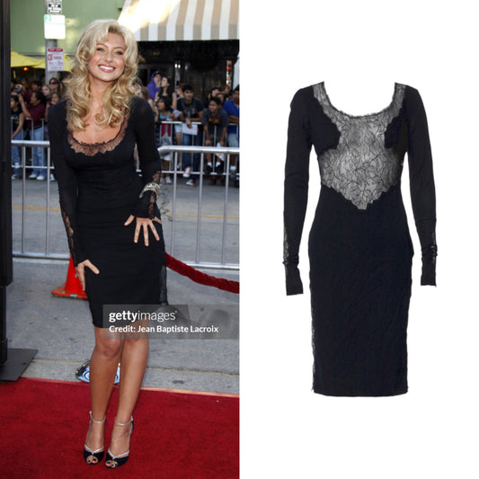 Dolce & Gabbana Lace Panel Seath Dress - As Seen On Aly Michalka & Malin Akerman